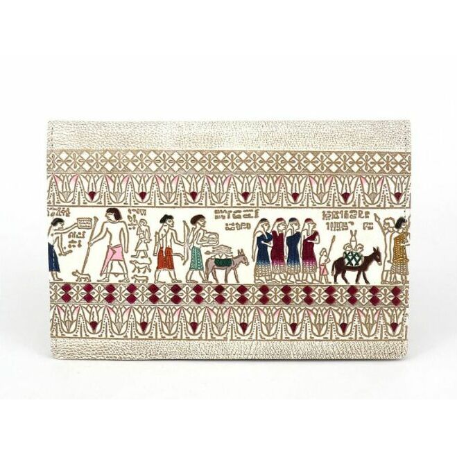 【文庫屋大関】パーソナルホルダー　エジプトNo.6【皮革工芸品】 雑貨 日用品 ブックカバー パスポートケース 貴重品入れ マルチケース シンプル 和風 革小物 