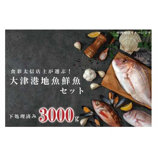 飲食店『食彩太信』店主が選ぶ!大津港地魚鮮魚セット 下処理済み【賞味期限:到着後、冷蔵保存で3日間】(AA205)