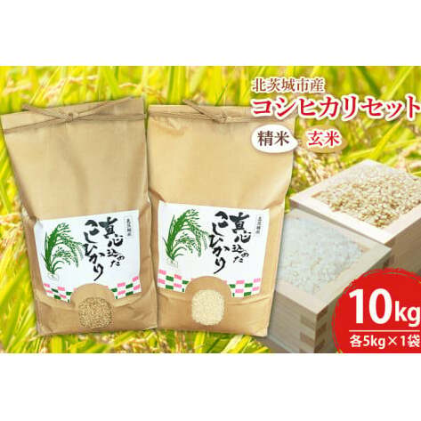 BN003-1 【先行予約】【令和6年産】【数量限定】新米 コシヒカリ精米5kg・玄米5kgセット