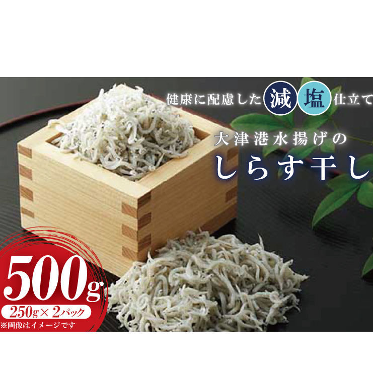 AS205　大津港水揚げのしらす干し　500g(250ｇx２パック)