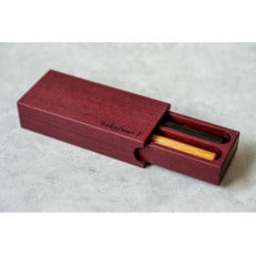 パープルハート無垢材の印鑑ケース(名入れ対応)【1583320】