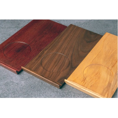 カフェトレイ 3点セット ウォールナット パープルハート 栃 天然無垢材【1659342】