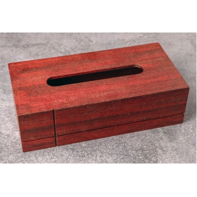 ティッシュケース パープルハート 天然無垢材【1661515】