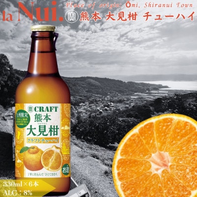 九州限定!! 宇城市 不知火 熊本大見柑 チューハイ 330ml×6本【la Nui.】【1679152】