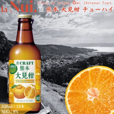 九州限定!! 宇城市 不知火 熊本大見柑 チューハイ 330ml×12本【la Nui.】【1679193】