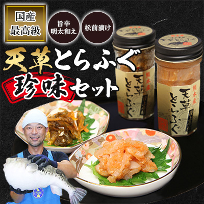 ふぐの王様!とらふぐ 国産最高級!天草とらふぐ珍味セット(宇城市)【配送不可地域:離島】【1122918】