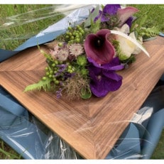 フラワーベース ウォールナット(花器)生花【1513296】