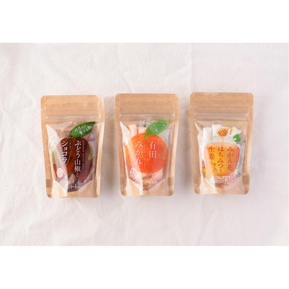 サクッと食べる飴3袋セット (1袋約30g)