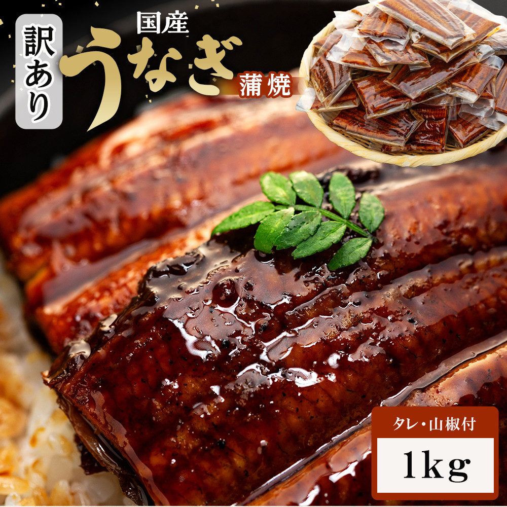 訳あり 国産 うなぎ 1食 パック 合計1kg 山椒 付き タレ 30個 付 数量限定