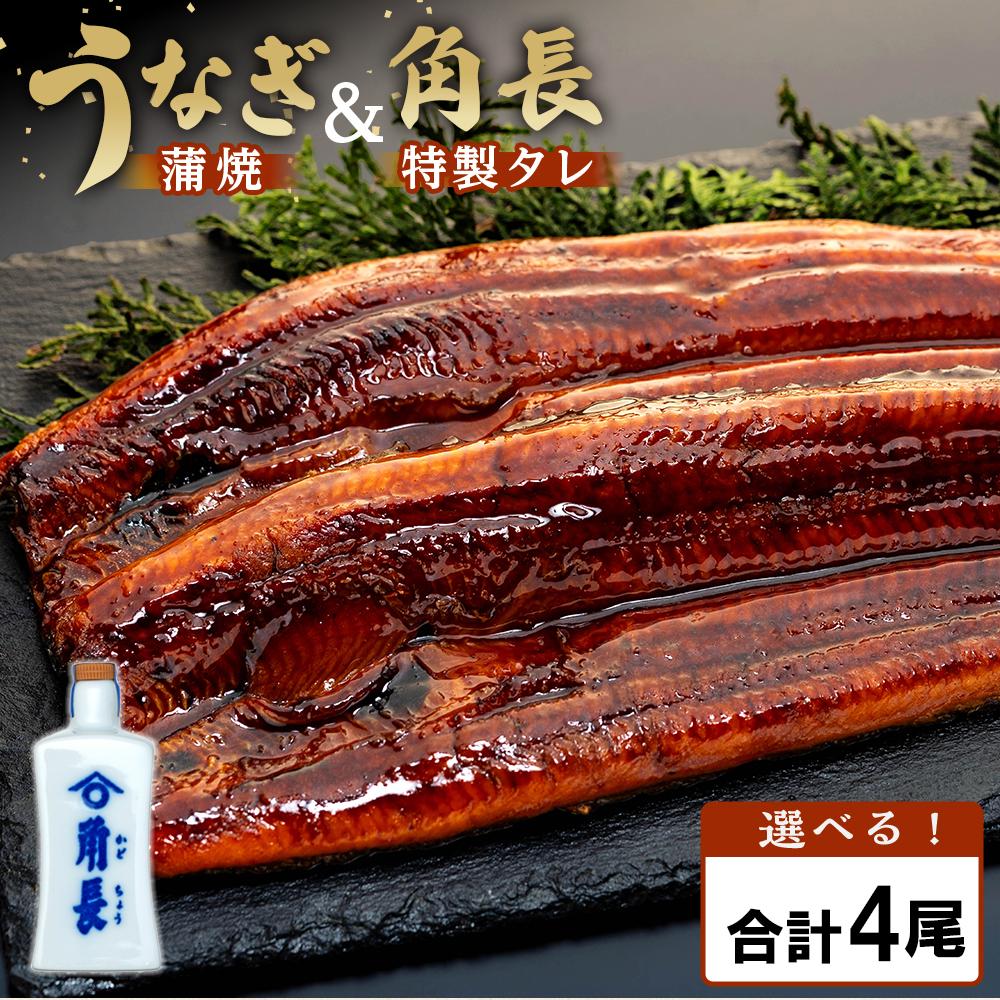 【有田川町×湯浅町】うなぎ蒲焼4本&角長特製蒲焼タレ2本セット