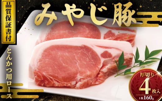 ブランド豚 豚肉 豚 みやじ豚 国産 計 640g 160g × 4枚 ポーク ロース 豚ロース 真空 パック 人気 おすすめ とんかつ ステーキ 厚切り ブランド豚肉 ぶたにく ぶらんど ぶた buta バーベキュー トンカツ カツ 肉厚 お肉 肉 おにく niku BBQ 冷蔵 生肉 神奈川 湘南 藤沢