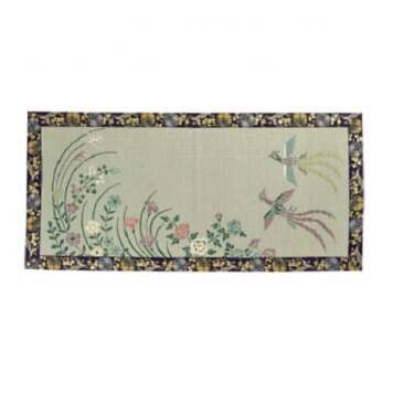 夏用イグサゴザ四季の華(横長)90×120cm い草 ゴザ インテリア 織物 民芸品 工芸品 伝統技術  FAD-0532