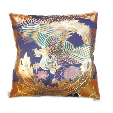 御前座布団 一釜翼鳳凰 74×74cm インテリア 織物 民芸品 工芸品 伝統技術  FAD-0541