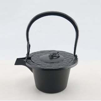 【高岡銅器】アルミ鋳物 燗鍋 市松黒色 民芸品 工芸品 伝統技術 装飾品 日用品  FAD-0696