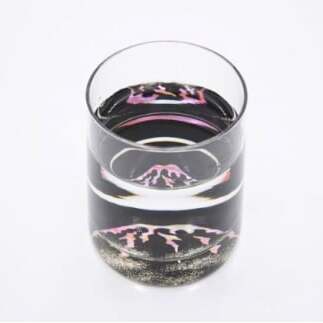 【高岡漆器】グラス 赤富士（貝入）黒 民芸品 工芸品 伝統技術  FAD-0709