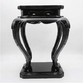 【高岡漆器】宝来高卓 黒無地 民芸品 工芸品 伝統技術  FAD-0712