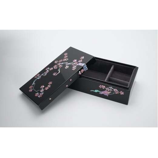 【高岡漆器】宝石箱 桜花 螺鈿 民芸品 工芸品 伝統技術  FAD-0717