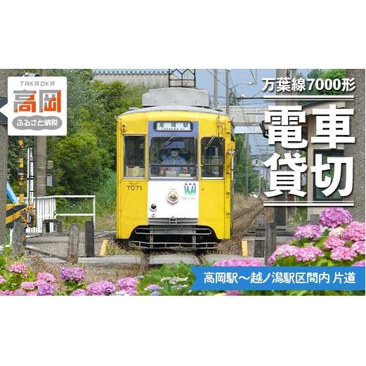 万葉線7000形電車貸切(高岡駅~越ノ潟駅区間内 片道) チケット 体験チケット 乗車券 鉄道乗車券  FAD-0001