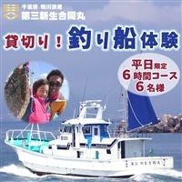 【第三新生合同丸】貸切り！釣り船体験コース(平日限定6時間6名様まで) [0240-0001]