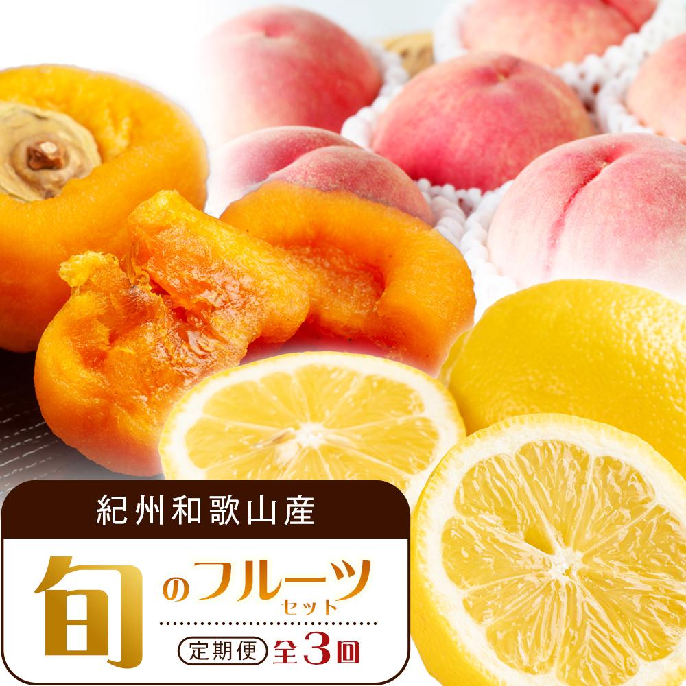 【1・3・7月 全3回】紀州和歌山産旬のフルーツセット(あんぽ柿・レモン・桃) 定期便 【魚鶴商店】【UT65】