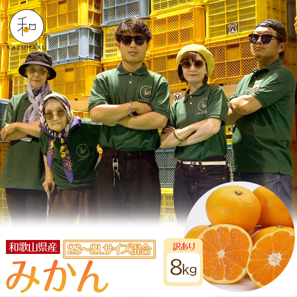 訳あり 森本農園の手選別 みかん 8kg 和歌山県産 2S~2Lサイズ混合 ［北海道・沖縄・離島配送不可］［RN10］［2025年11月上旬から順次発送］