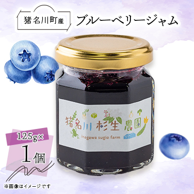 【猪名川町産】ブルーベリージャム 125g×1個【1587977】