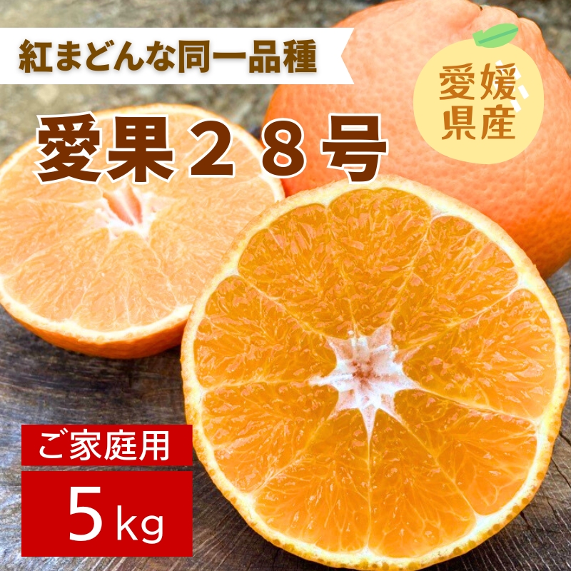 みかん 愛媛 愛果28号 5kg ご家庭用 2L~4L 大玉 紅まどんなと同一品種 人気 数量限定 先行予約 柑橘 伊予市 【2025年11月下旬から順次発送予定】|B83