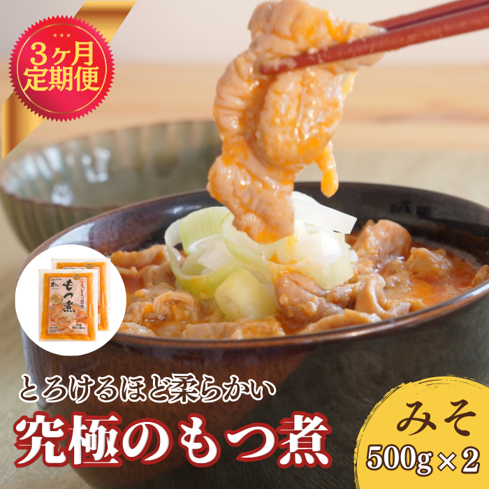 [定期便3ヶ月]国産豚もつ使用!とろけるほど柔らかい究極のもつ煮 500g×2袋 [ 厳選 逸品 秘伝 もつ煮 モツ煮 国産 豚 豚肉 もつ モツ もつ煮のまつい 冷蔵 美味しい ]