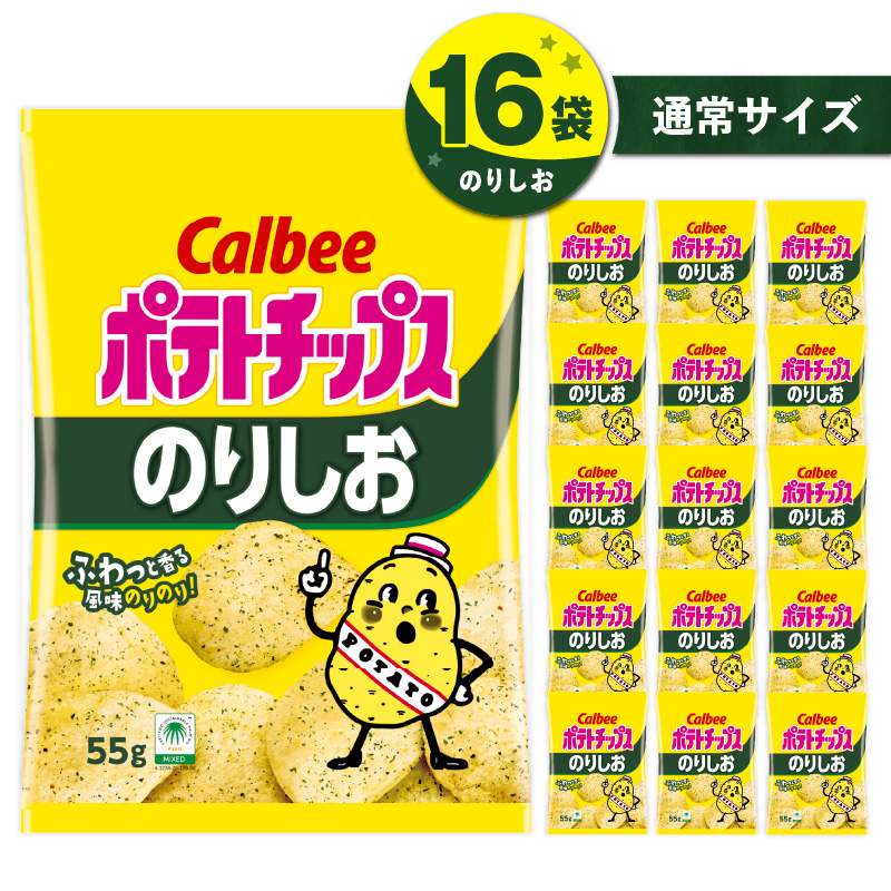 カルビー ポテトチップス【のりしお】16袋 K194-002_07