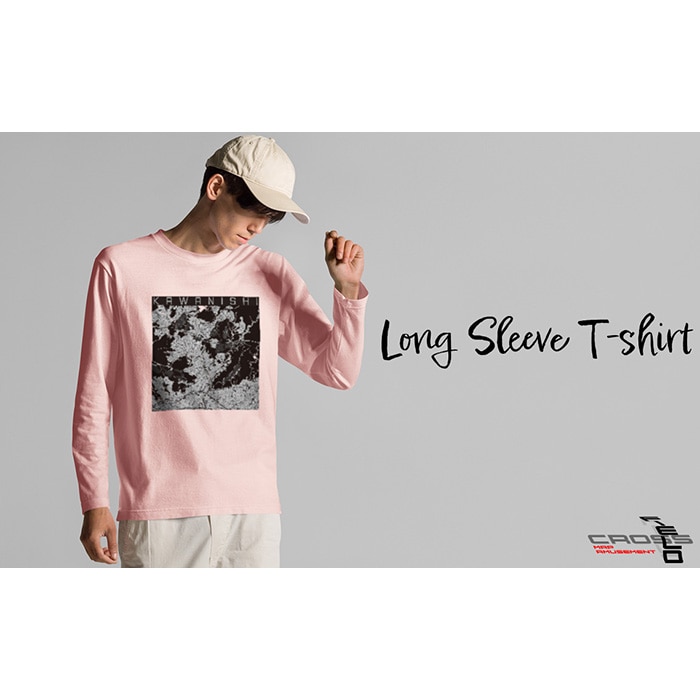 【川西】地図柄ロングスリーブTシャツ（ライトピンク）XLサイズ