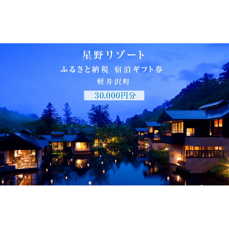 ホテル 軽井沢 星野リゾート ふるさと納税宿泊ギフト券 30,000円分 避暑地 別荘 紅葉 森林浴 