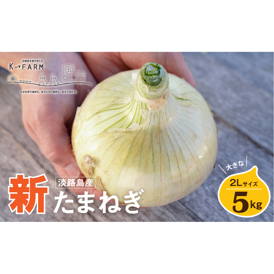 【新たまねぎ】淡路島たまねぎ 大きな2Lサイズ 5kg【発送時期：2025年3月中旬～6月上旬頃】　　[玉ねぎ 玉葱 タマネギ 玉ねぎ 淡路島産 たまねぎ 玉ねぎ 玉ねぎ 新玉ねぎ 玉ねぎ 新玉ねぎ]