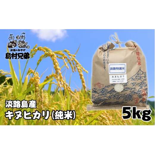 淡路島産　お米「キヌヒカリ」（純米）5ｋｇ