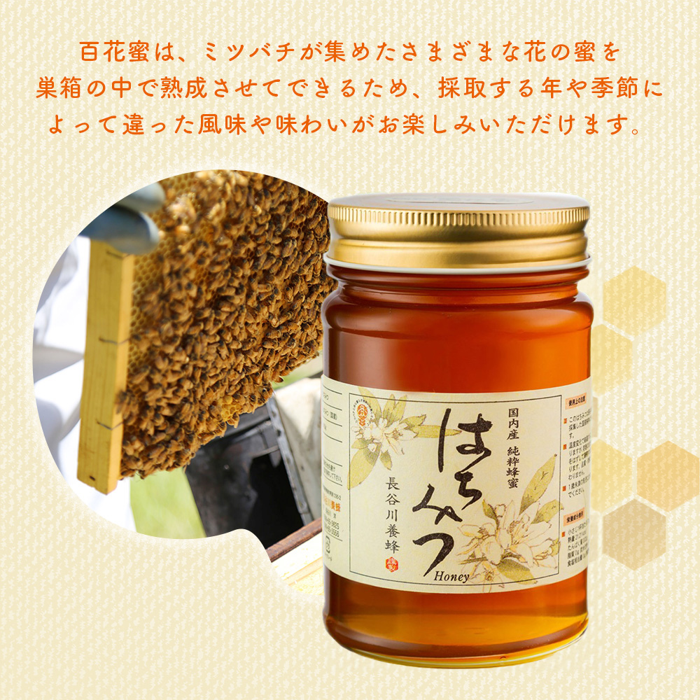 国産百花蜂蜜600gとソバ百花蜂蜜2400g× 2 国産ソバ入り百花蜂蜜 2400g