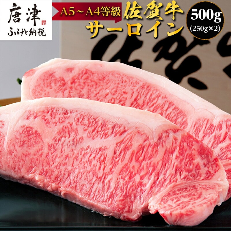 佐賀牛 サーロインステーキ250g×2枚(合計500g) 和牛 ご褒美に ギフト用 2人前 A5~A4等級 霜降り牛肉