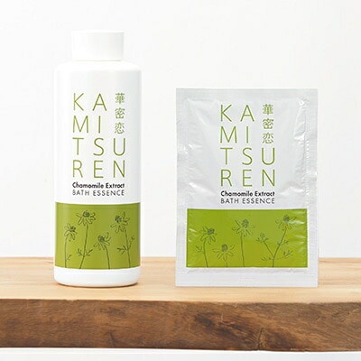 華密恋 国産 カモミールの薬用入浴剤 400mLと50mL×1包 [9日分] [カミツレ研究所 長野県 池田町 48110775]