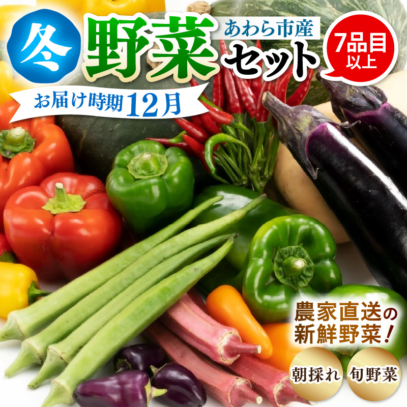 【先行予約】農家直送 冬野菜セット 1箱 7品目以上 《元気に育った新鮮野菜！》※2025年12月上旬以降発送 [aw028-a011]