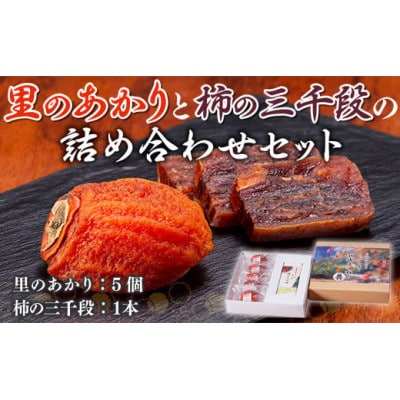 美里町産の干し柿　里のあかりと柿の三千段詰め合わせセット【配送不可地域：離島】【1676963】