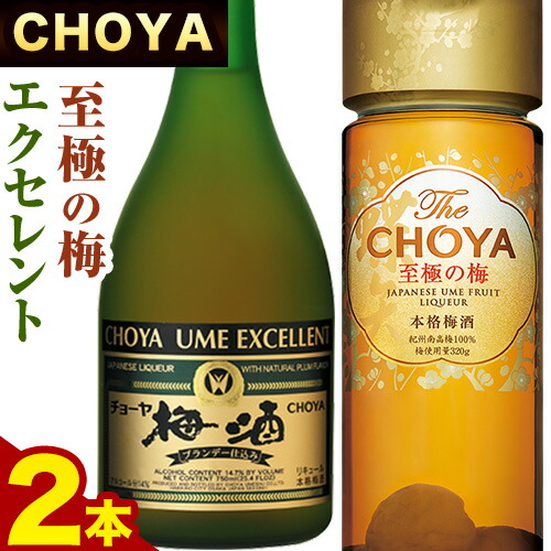 THE CHOYA 至極の梅 650ml EXCELLENT エクセレント 750ml 計2本 セット 飲み比べ 羽曳野商工振興株式会社[30日以内に出荷予定(土日祝除く)]大阪府 羽曳野市 送料無料 梅酒 梅 酒 CHOYA チョーヤ チョーヤ梅酒 お酒 紀州 南高梅---habikino_hss_22_1---