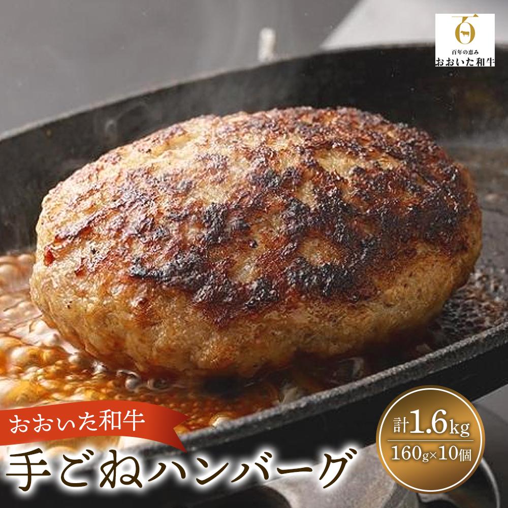 おおいた和牛&大分県産豚 特製 手ごね ハンバーグ 160g×10個 計1.6kg 手作り和風ソース付き
