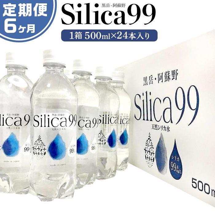 <6ヶ月連続お届け 定期便>天然炭酸水Silica99 500ml×24本