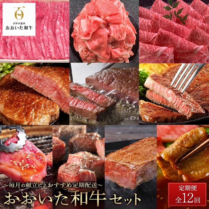 【定期便全12回】おおいた和牛豪華コース ~毎月の食卓に♪1年間連続お届け~
