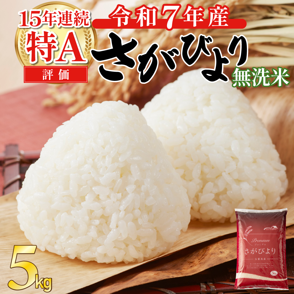 [先行予約]令和7年産 さがびより 5kg 無洗米 (2025年12月以降順次発送)B-1103-AS(12)