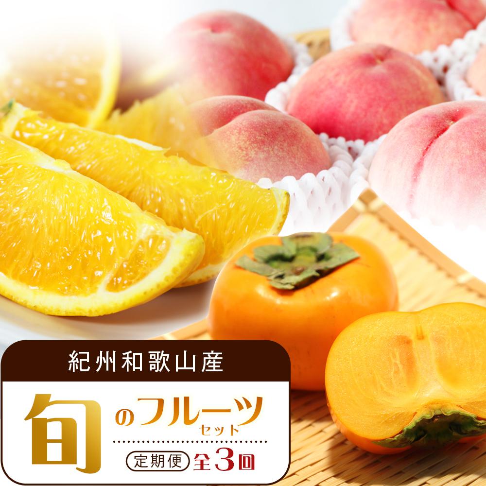 【7・8・10月 全3回】紀州和歌山産旬のフルーツセット(バレンシア・桃・ひらたねなし柿)【UT79】