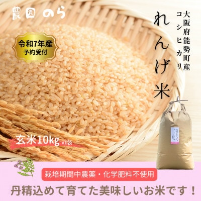 令和7年産コシヒカリ「レンゲ米」玄米10kg(栽培期間中農薬・化学肥料不使用)【1637875】