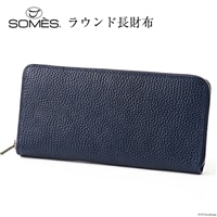 SOMES GL-01 ラウンド束入れ ネイビー [ソメスサドル 北海道 砂川市 12260308] ソメス バッグ メンズ レディース 本革 革 革製品 鞄 かばん レザー レビューキャンペーン
