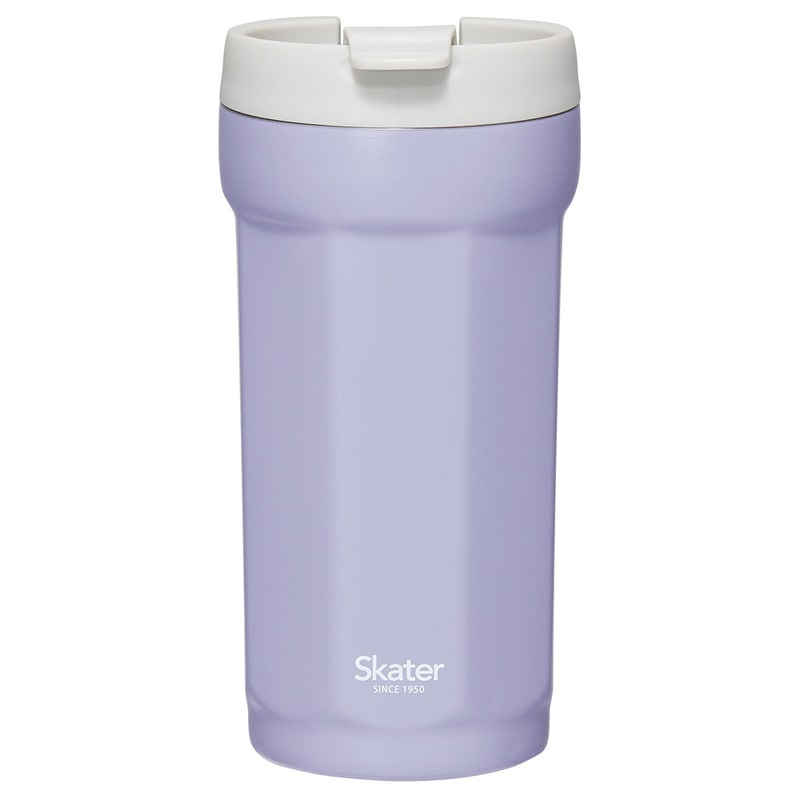 八角形 ステンレス タンブラー 350ml ライラックグレー コップ フタ付き 保温 保冷 おしゃれ スケーター skater SMVO4 フィールカラー 持ち運び ふた付き かわいい 真空断熱 グッズ 便利 スケーター株式会社T 奈良県 奈良市 なら 8-056