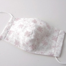 立体マスク 大人用(ミニフラワー・ラベンダー) 2枚セット【1111200】
