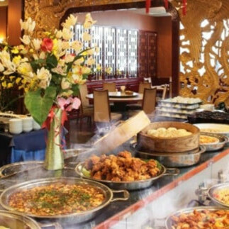 「中国料理のがみ大飯店」ランチバイキングペアご利用チケット【A8-073】