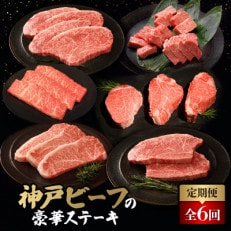 【毎月定期便】神戸牛ステーキ豪華頒布会全6回【配送不可地域:離島】【4060264】